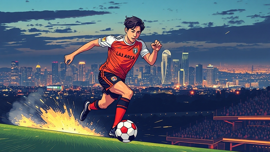 LA FC 전술 및 손흥민 역할 (illustration 스타일)