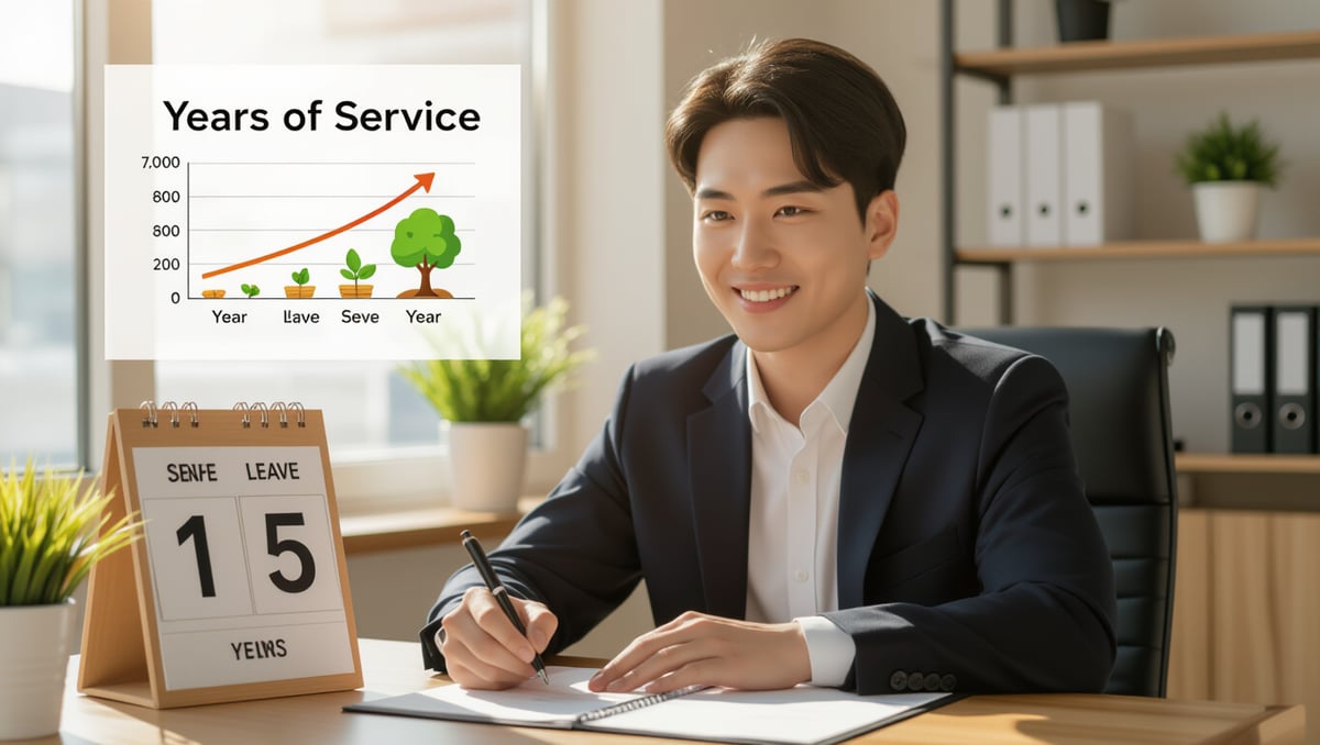 연차 발생 기준: 입사일 vs 회계연도, 1년 미만 근로자 총정리 4 💡 근속 기간별 연차 발생 기준 및 개수