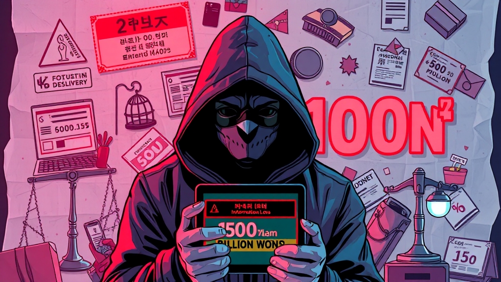 스미싱 피해 사례 및 최신 동향 (illustration 스타일)